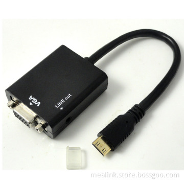 Mini HDMI to VGA+3.5mm Audio Cable